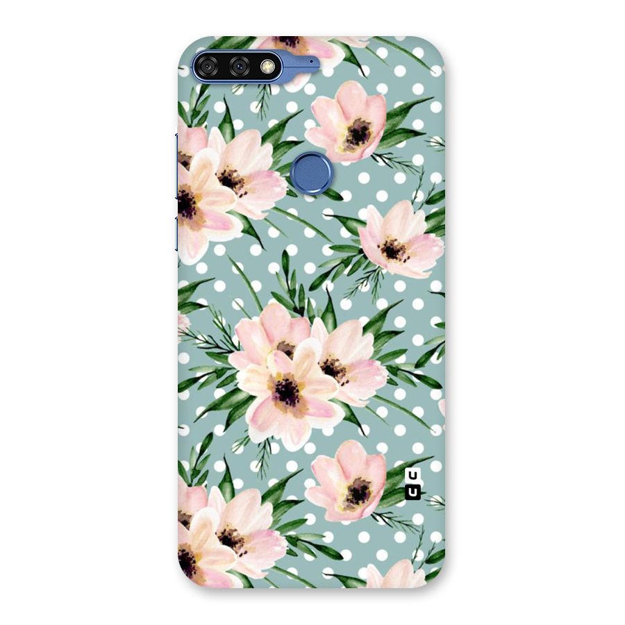 Polka Art Floral Back Case for Honor 7C