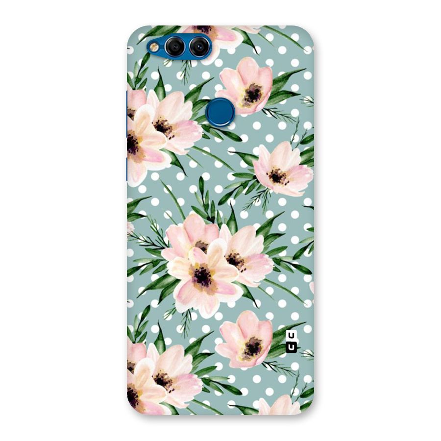 Polka Art Floral Back Case for Honor 7X
