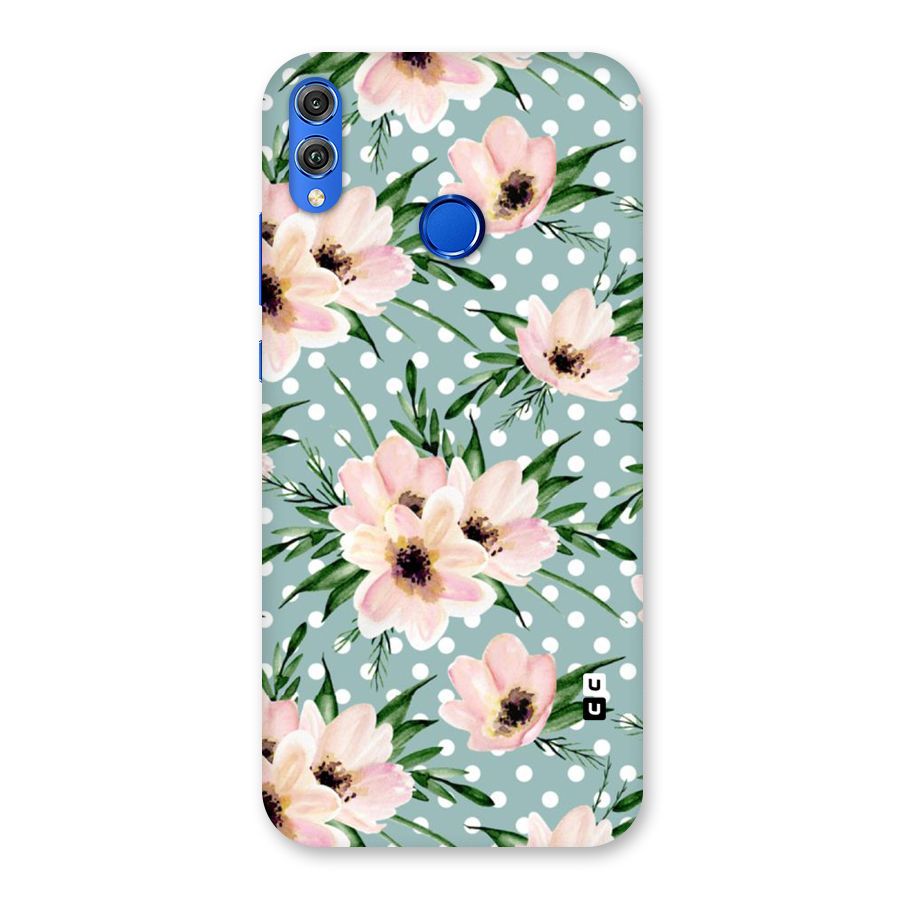 Polka Art Floral Back Case for Honor 8X