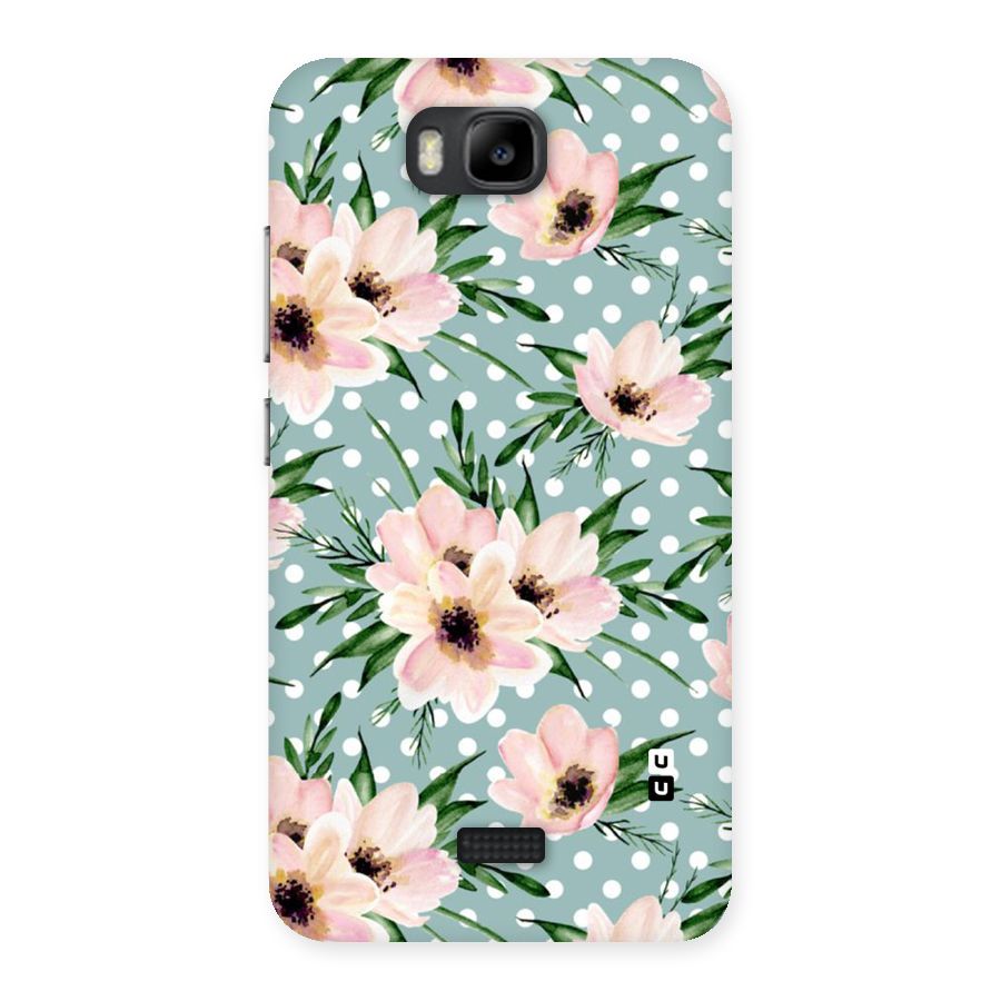 Polka Art Floral Back Case for Honor Bee