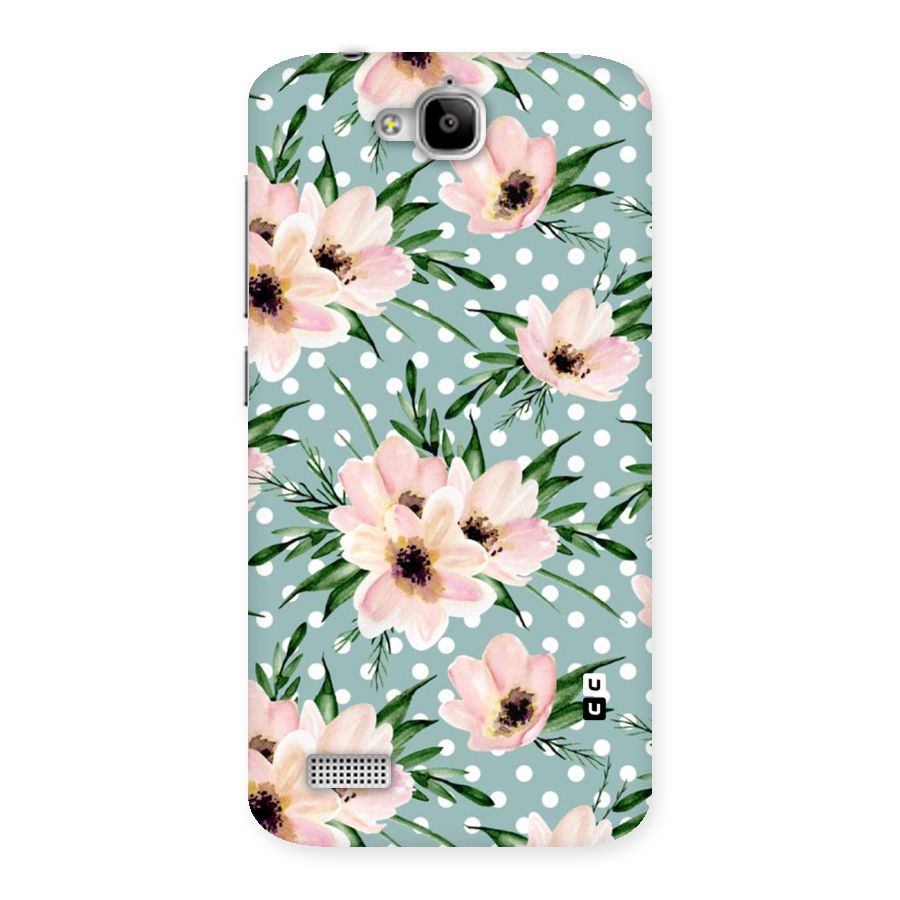 Polka Art Floral Back Case for Honor Holly