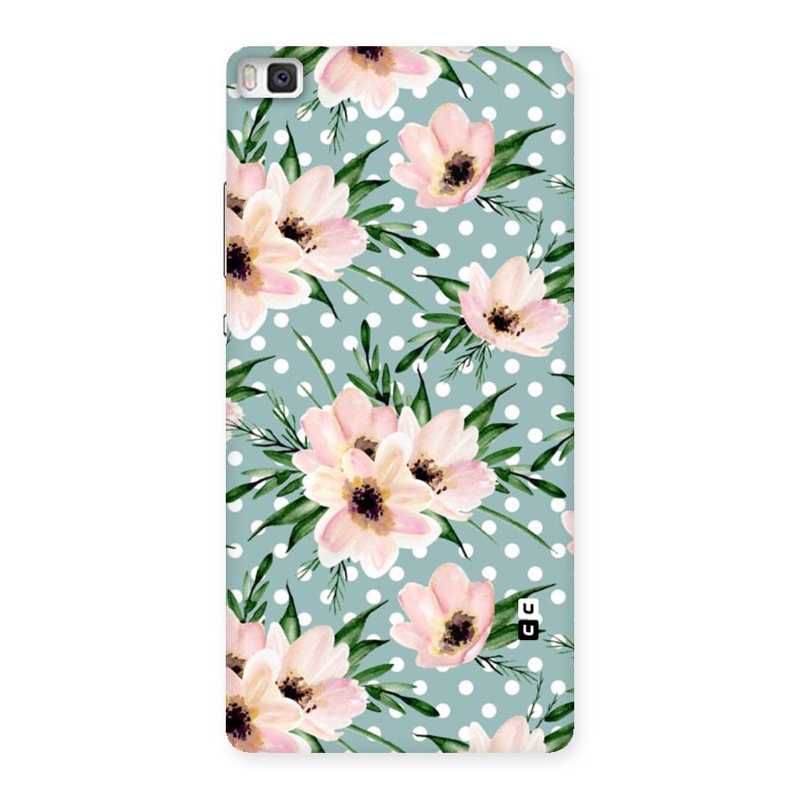 Polka Art Floral Back Case for Huawei P8