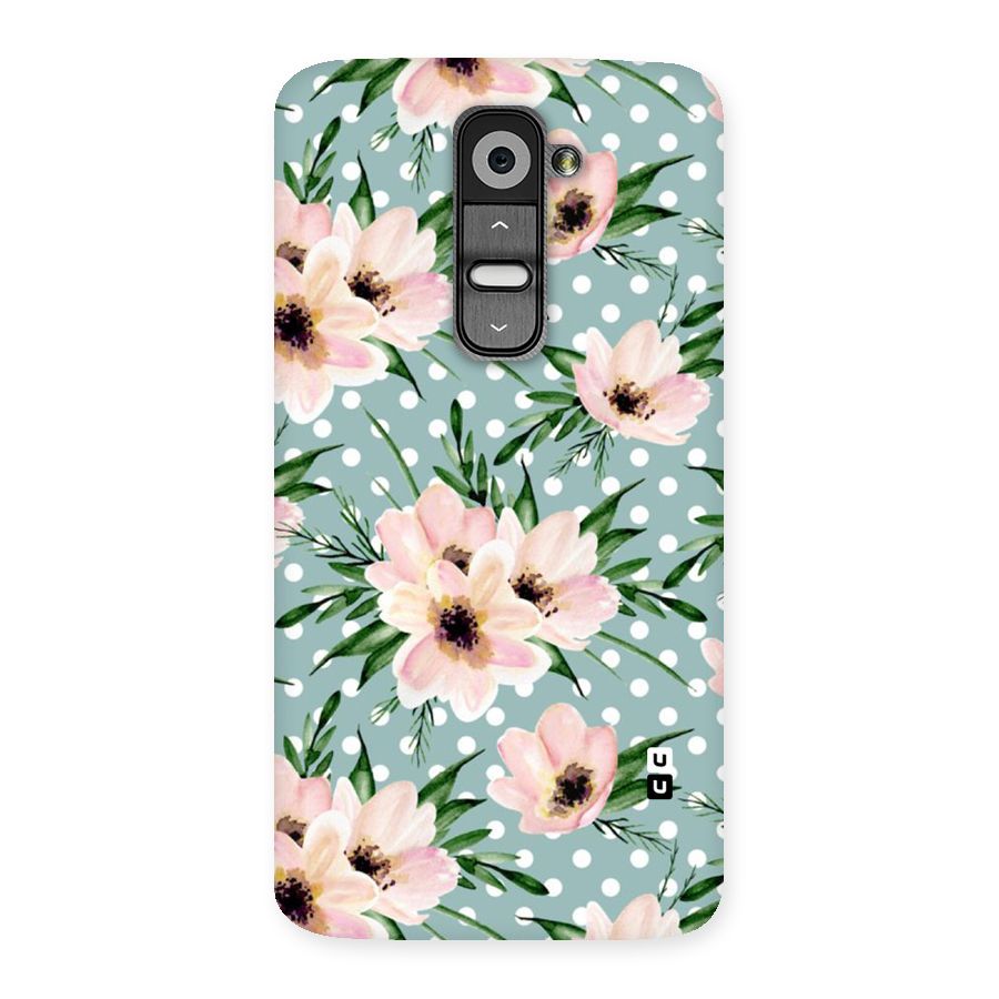 Polka Art Floral Back Case for LG G2