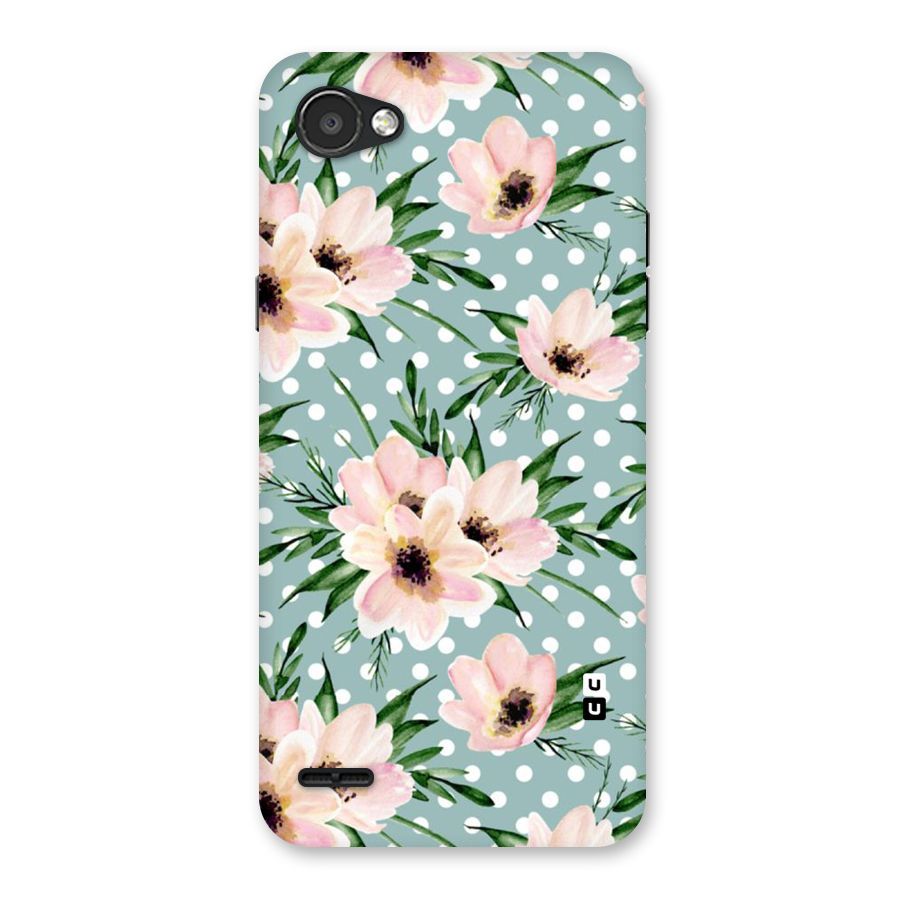 Polka Art Floral Back Case for LG Q6