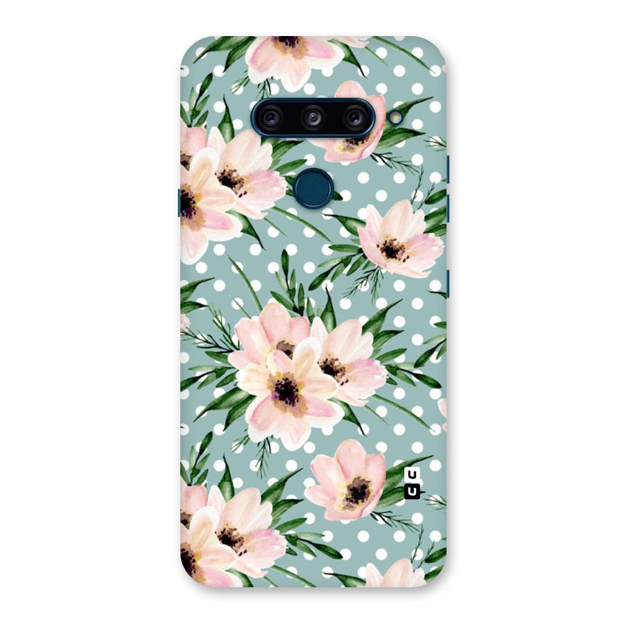 Polka Art Floral Back Case for LG  V40 ThinQ