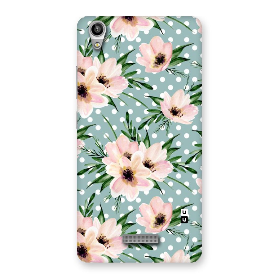 Polka Art Floral Back Case for Lava-Pixel-V1