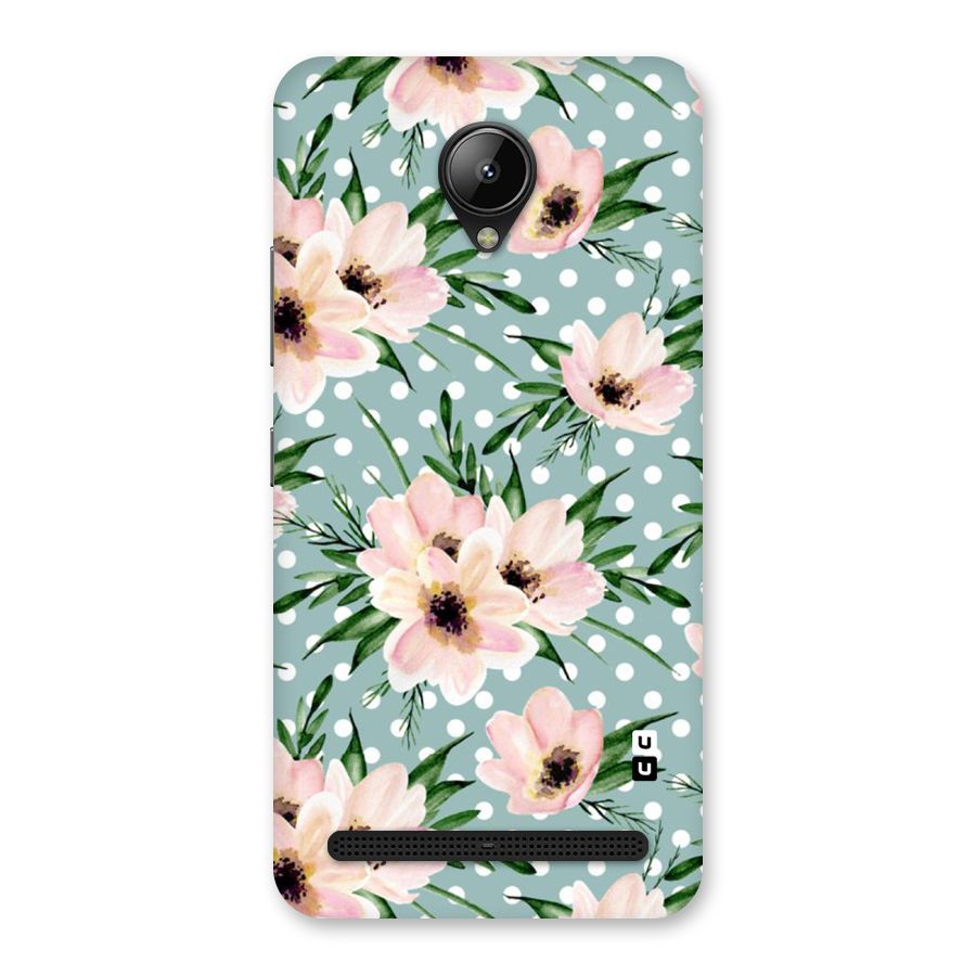 Polka Art Floral Back Case for Lenovo C2