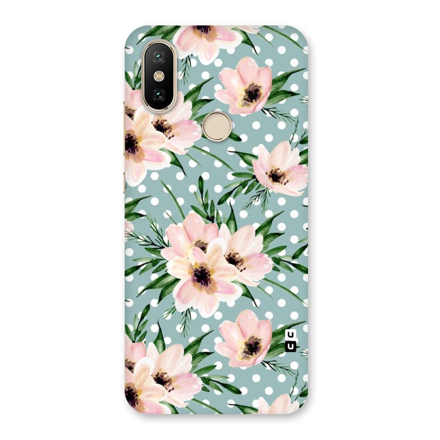 Polka Art Floral Back Case for Mi A2