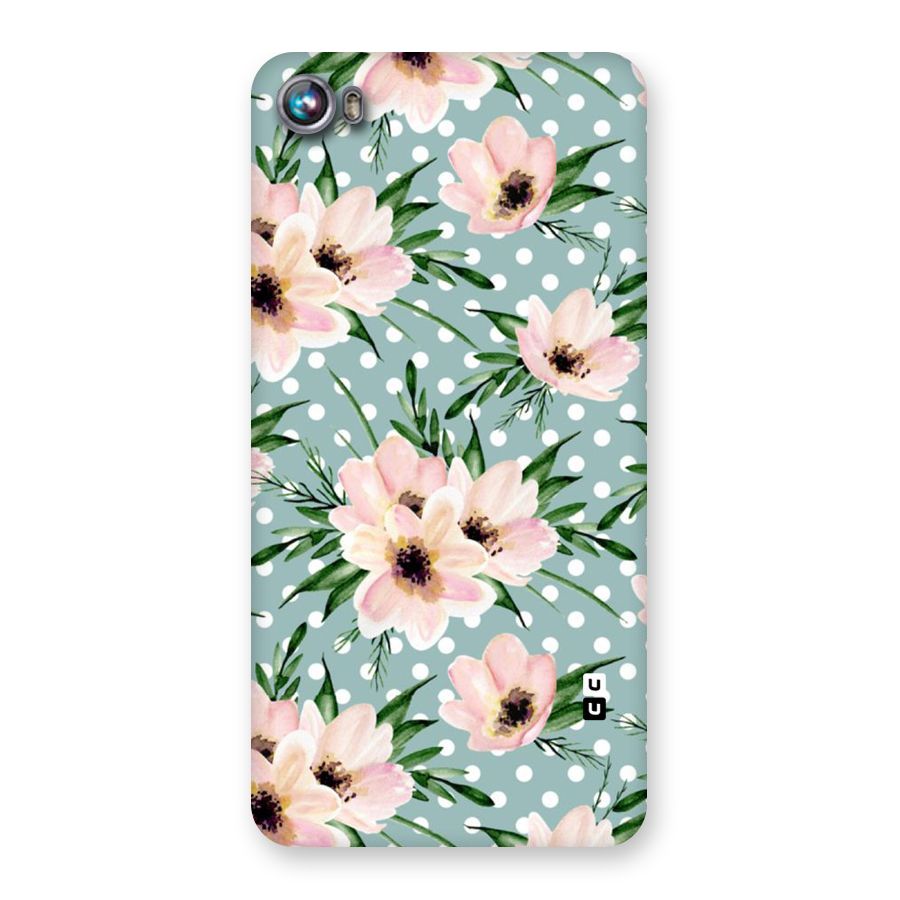 Polka Art Floral Back Case for Micromax Canvas Fire 4 A107