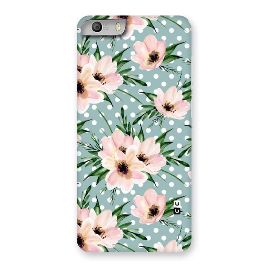 Polka Art Floral Back Case for Micromax Canvas Knight 2