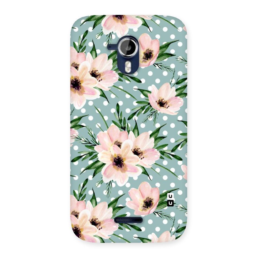 Polka Art Floral Back Case for Micromax Canvas Magnus A117