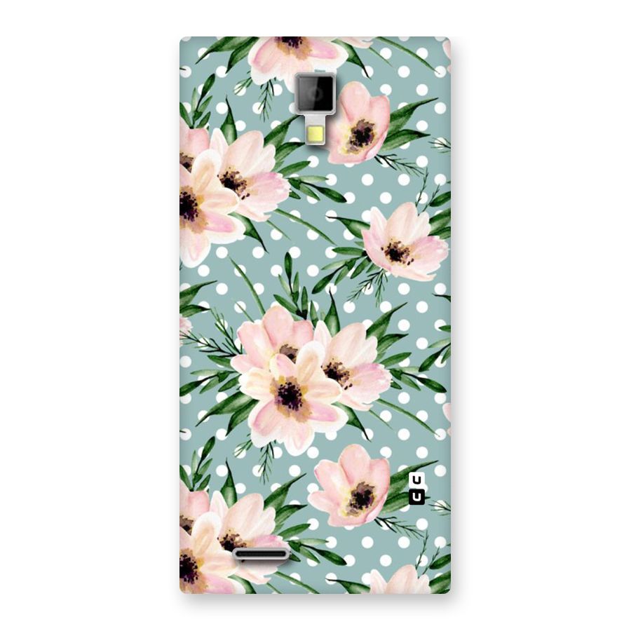 Polka Art Floral Back Case for Micromax Canvas Xpress A99