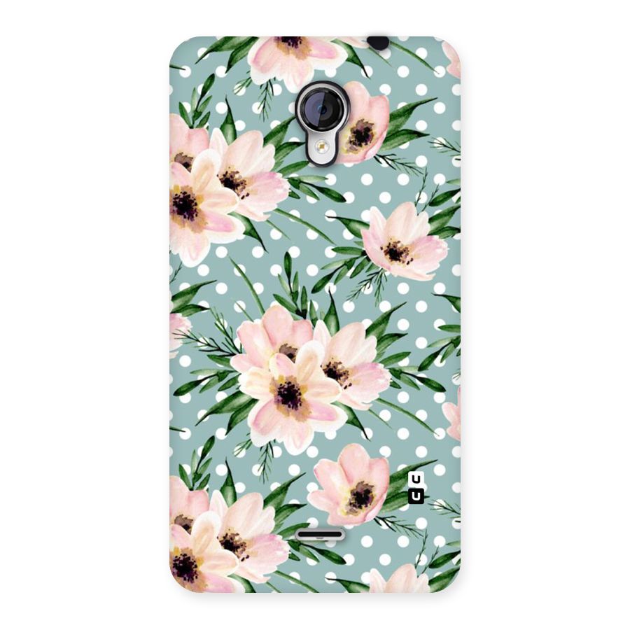 Polka Art Floral Back Case for Micromax Unite 2 A106