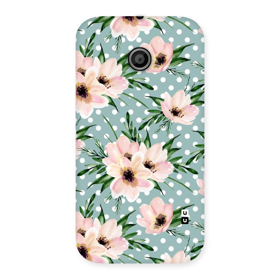 Polka Art Floral Back Case for Moto E