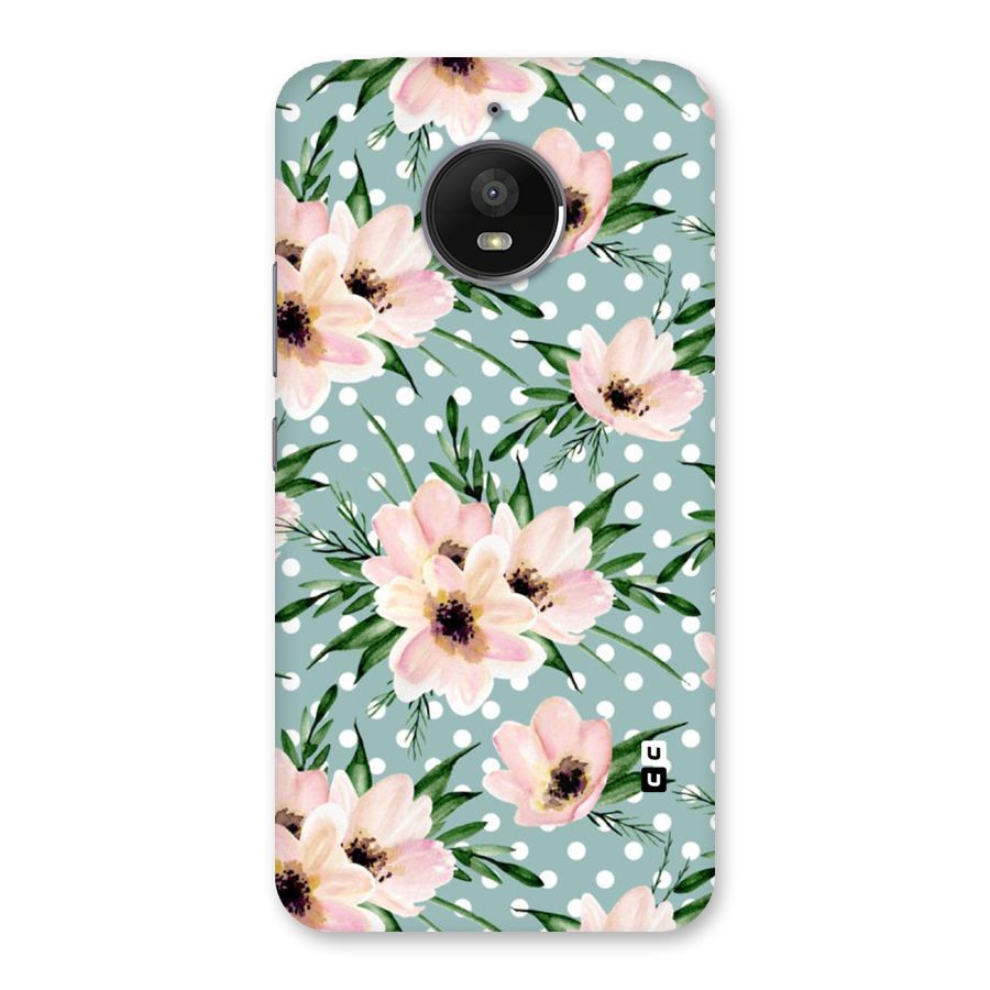 Polka Art Floral Back Case for Moto E4 Plus