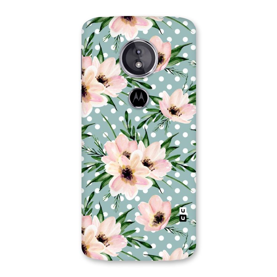 Polka Art Floral Back Case for Moto E5