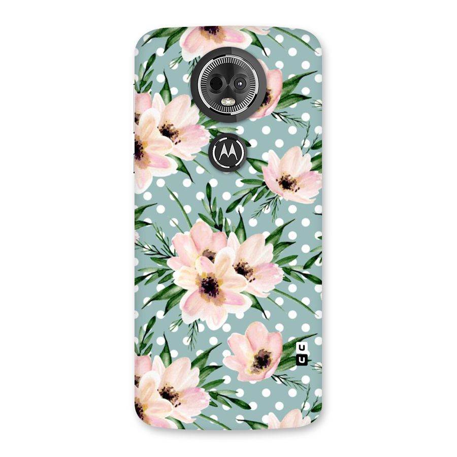 Polka Art Floral Back Case for Moto E5 Plus