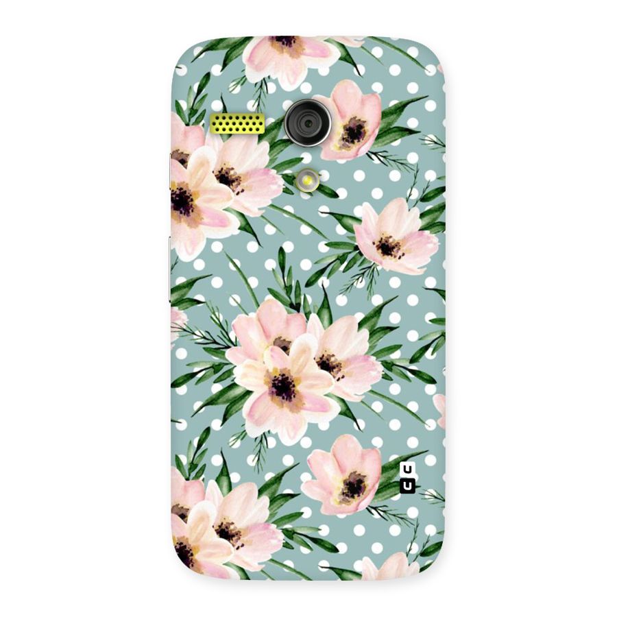 Polka Art Floral Back Case for Moto G
