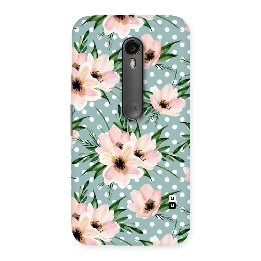 Polka Art Floral Back Case for Moto G3