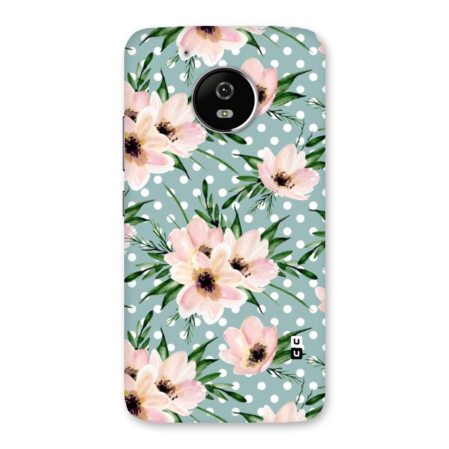 Polka Art Floral Back Case for Moto G5