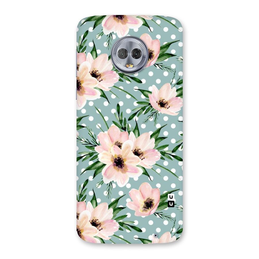 Polka Art Floral Back Case for Moto G6 Plus