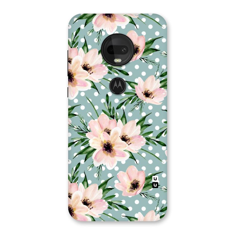 Polka Art Floral Back Case for Moto G7