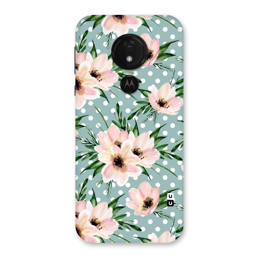 Polka Art Floral Back Case for Moto G7 Power