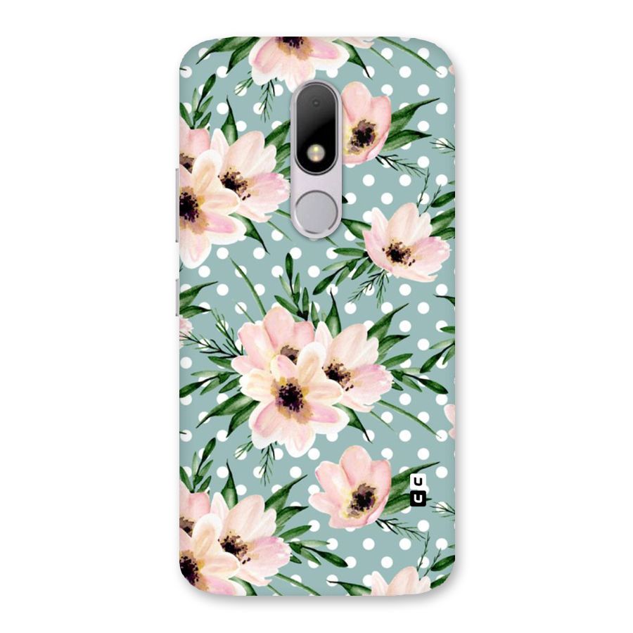 Polka Art Floral Back Case for Moto M