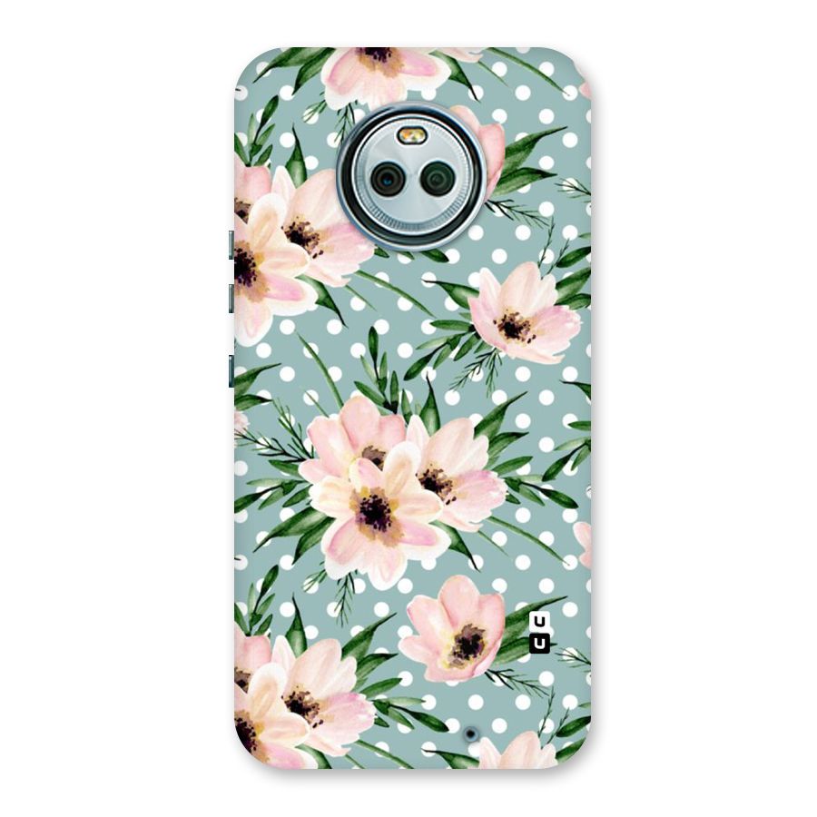 Polka Art Floral Back Case for Moto X4