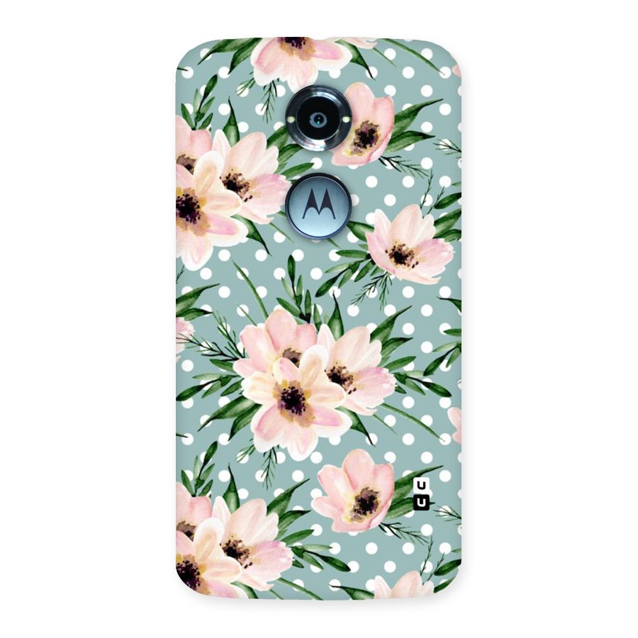 Polka Art Floral Back Case for Moto X 2nd Gen