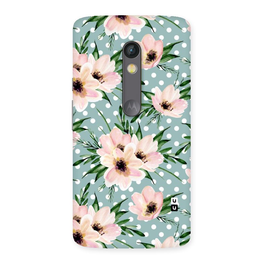Polka Art Floral Back Case for Moto X Play