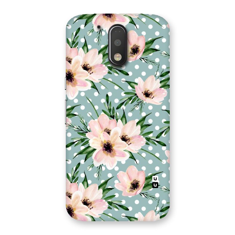 Polka Art Floral Back Case for Motorola Moto G4
