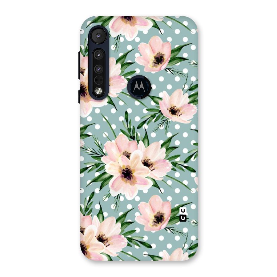 Polka Art Floral Back Case for Motorola One Macro
