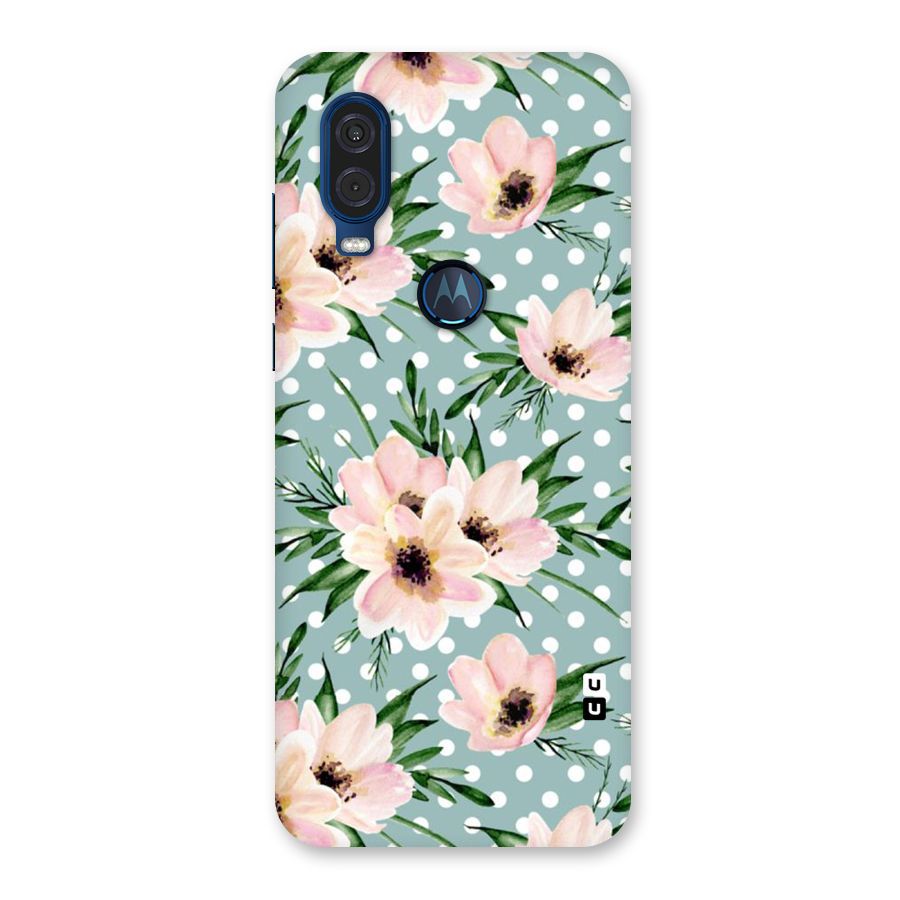 Polka Art Floral Back Case for Motorola One Vision