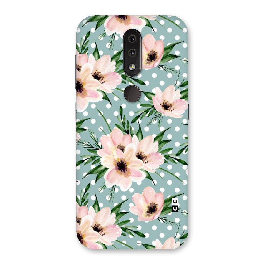 Polka Art Floral Back Case for Nokia 4.2