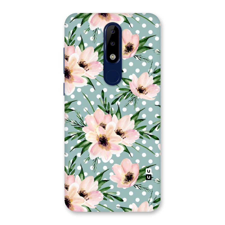 Polka Art Floral Back Case for Nokia 5.1 Plus