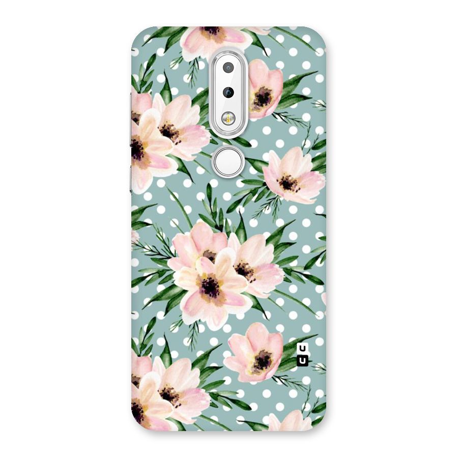 Polka Art Floral Back Case for Nokia 6.1 Plus