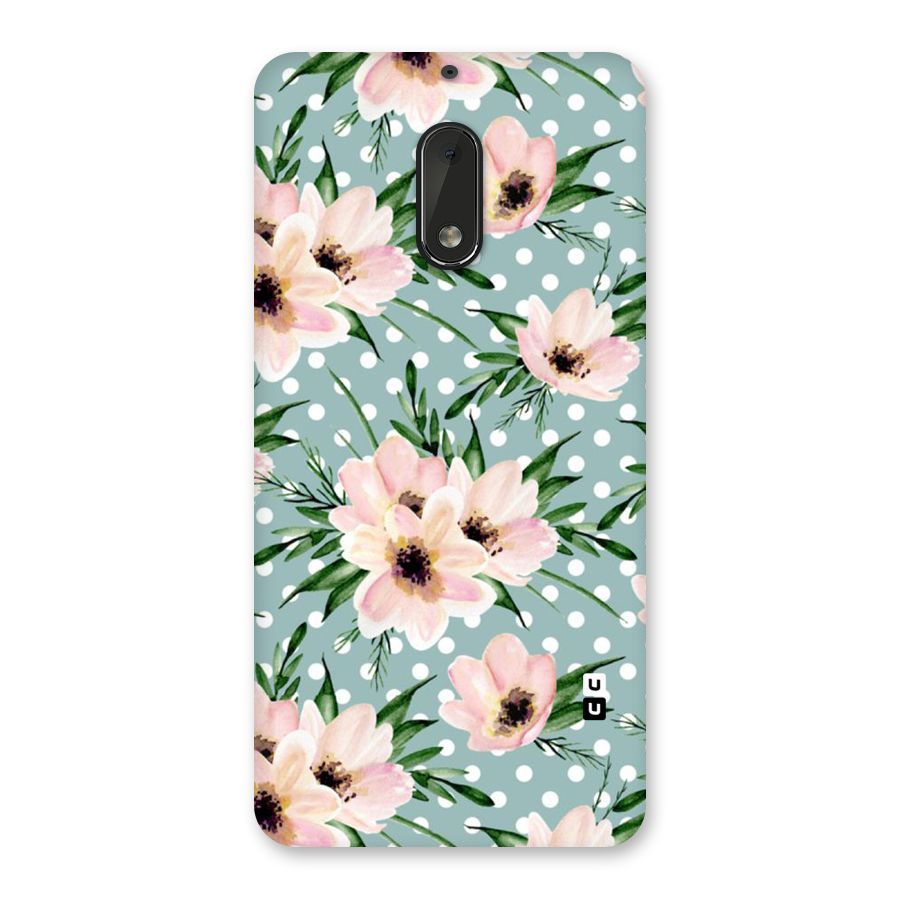 Polka Art Floral Back Case for Nokia 6