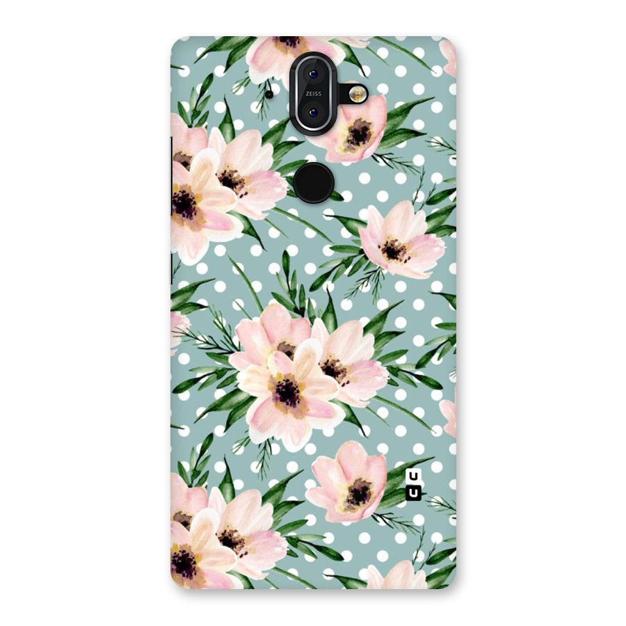 Polka Art Floral Back Case for Nokia 8 Sirocco