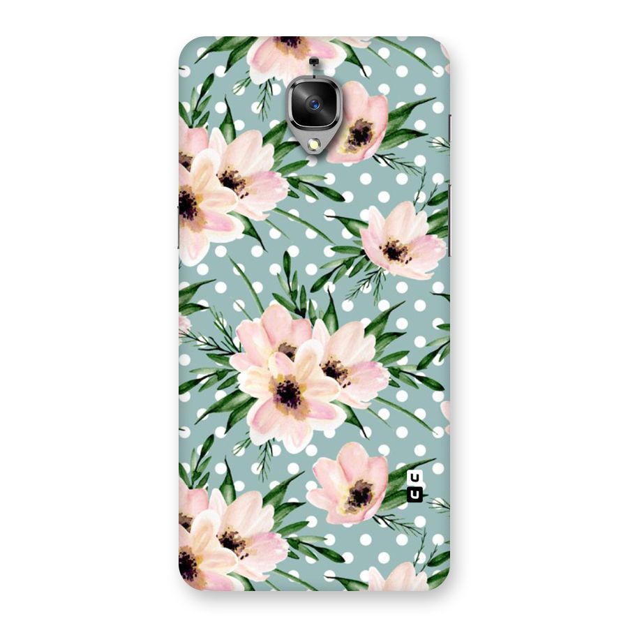Polka Art Floral Back Case for OnePlus 3