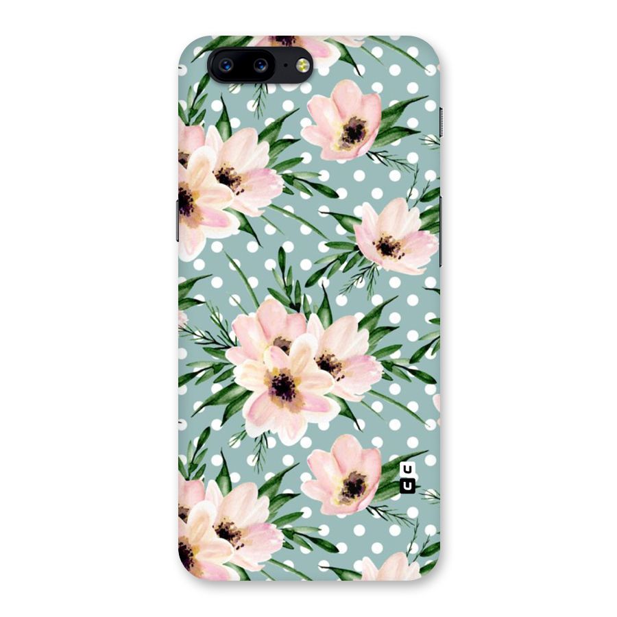 Polka Art Floral Back Case for OnePlus 5
