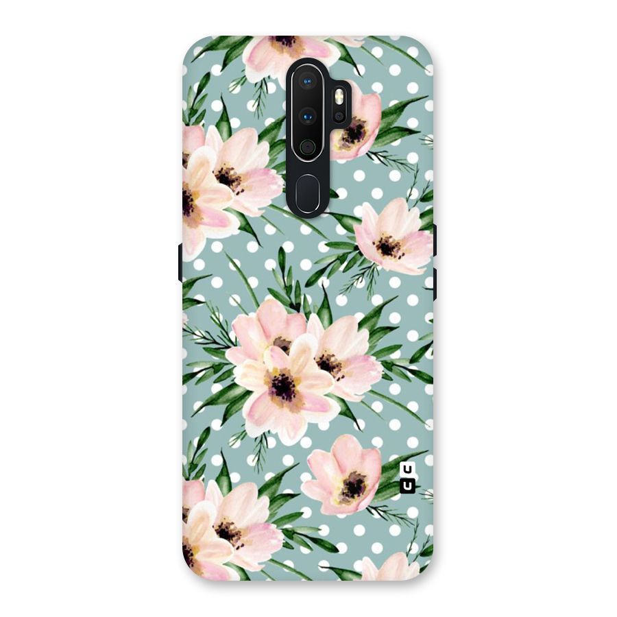 Polka Art Floral Back Case for Oppo A5 (2020)