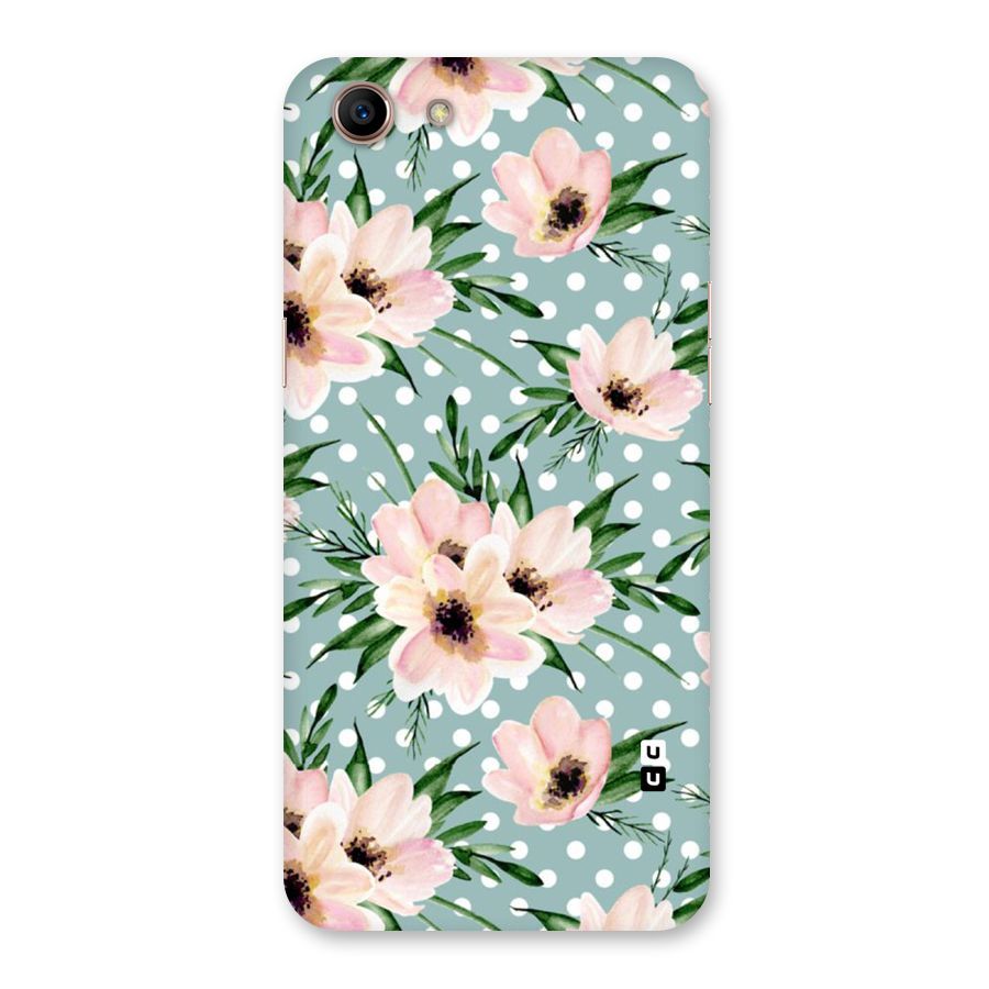 Polka Art Floral Back Case for Oppo A83 (2018)
