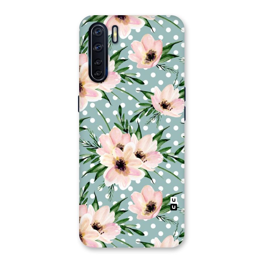 Polka Art Floral Back Case for Oppo F15