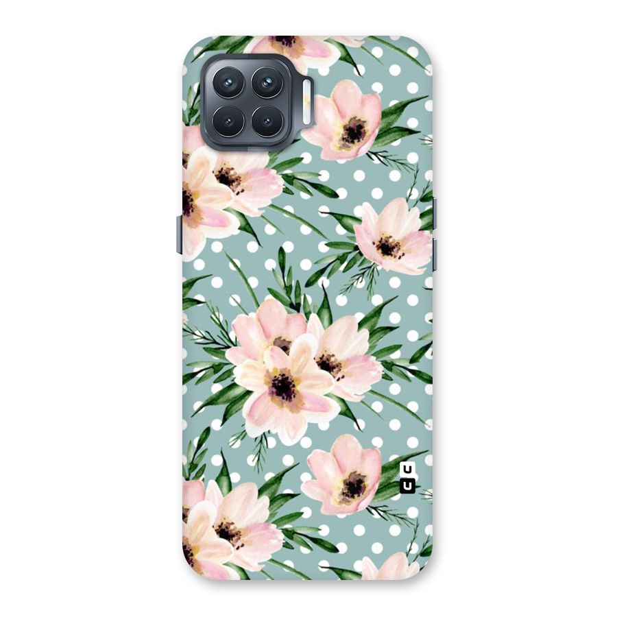 Polka Art Floral Back Case for Oppo F17 Pro