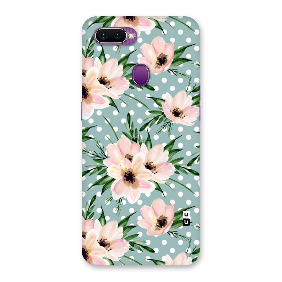 Polka Art Floral Back Case for Oppo F9