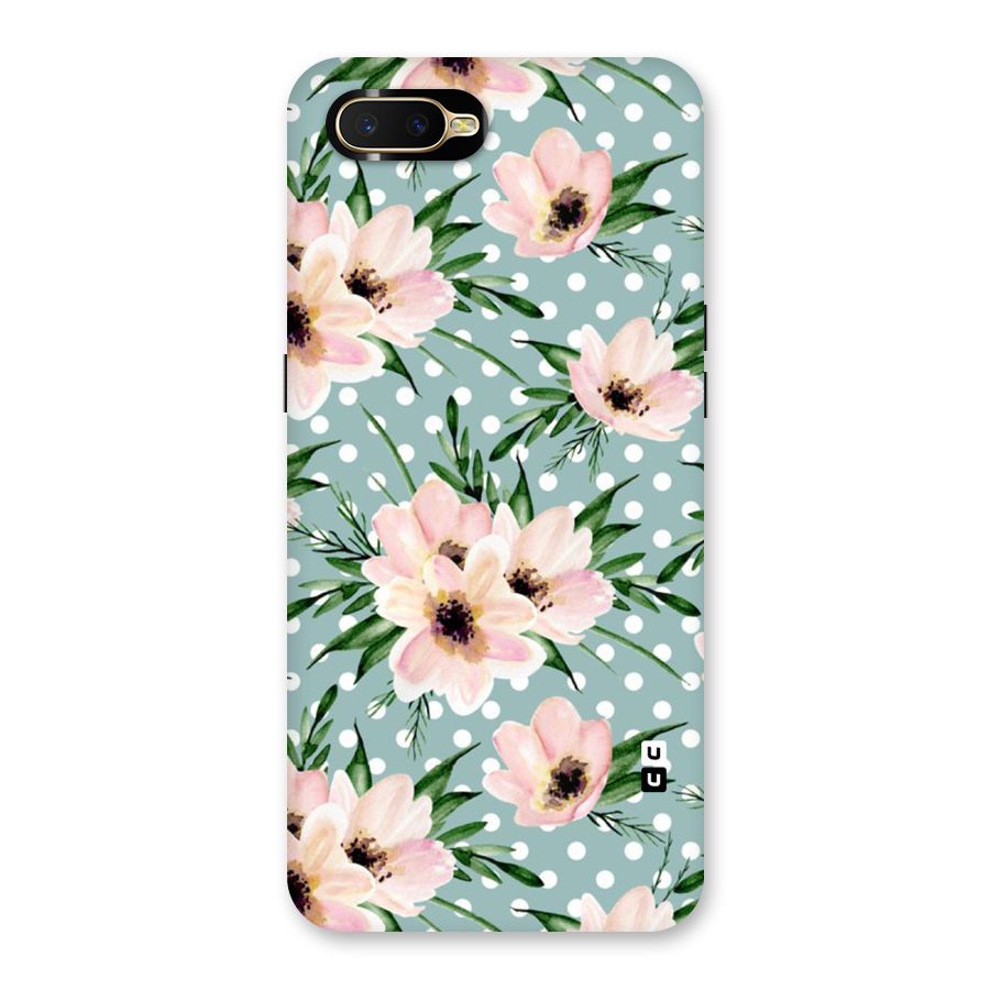 Polka Art Floral Back Case for Oppo K1