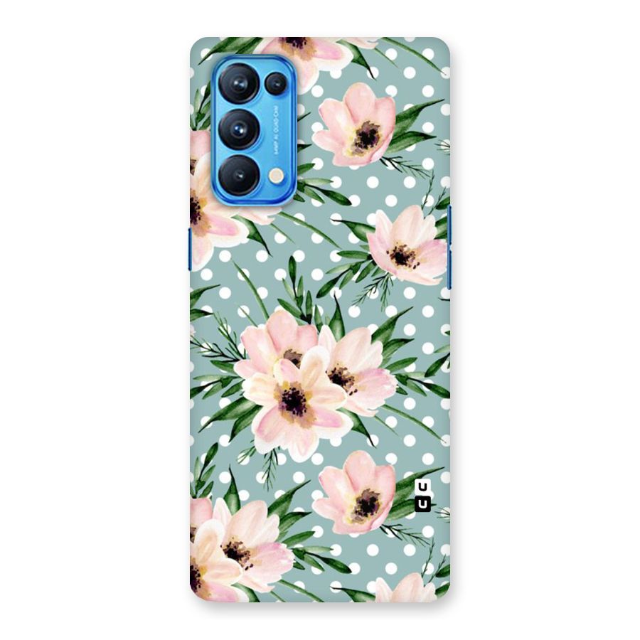 Polka Art Floral Back Case for Oppo Reno5 Pro 5G