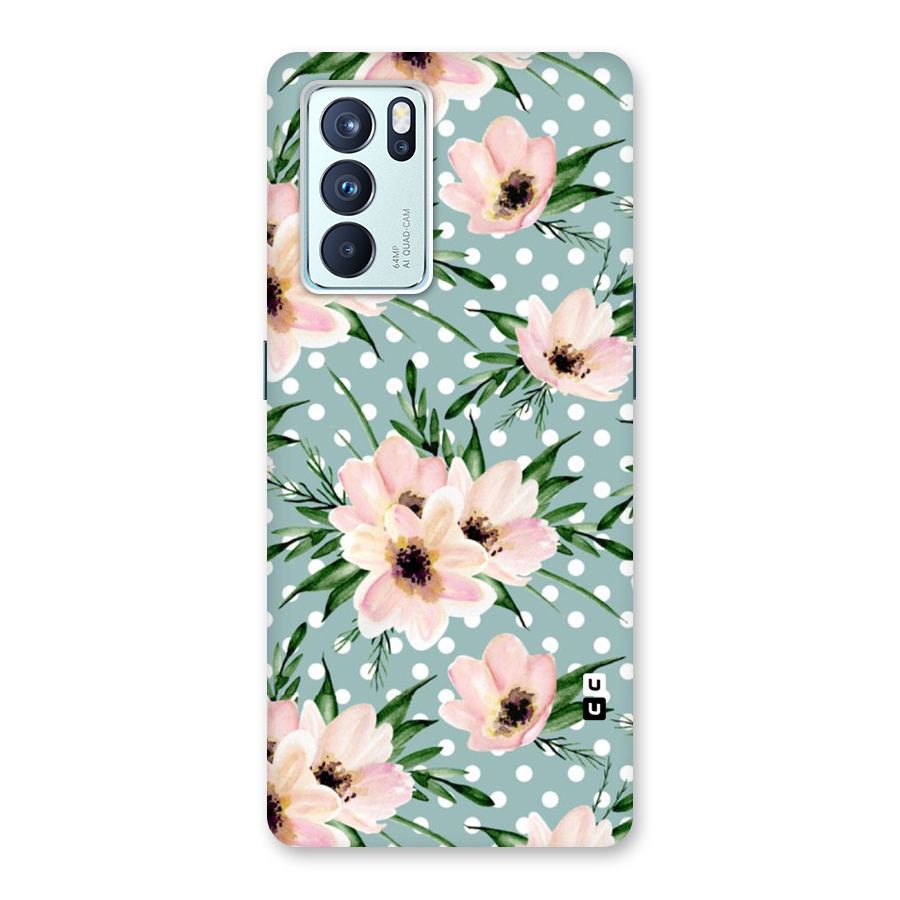 Polka Art Floral Back Case for Oppo Reno6 Pro 5G