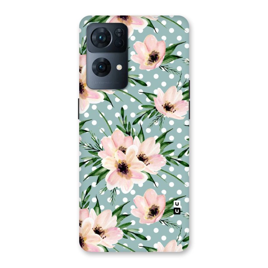 Polka Art Floral Back Case for Oppo Reno7 Pro 5G